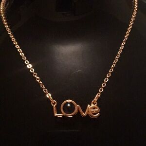 SS925 Rose Gold Global I Love You In 100 Different languages Necklace